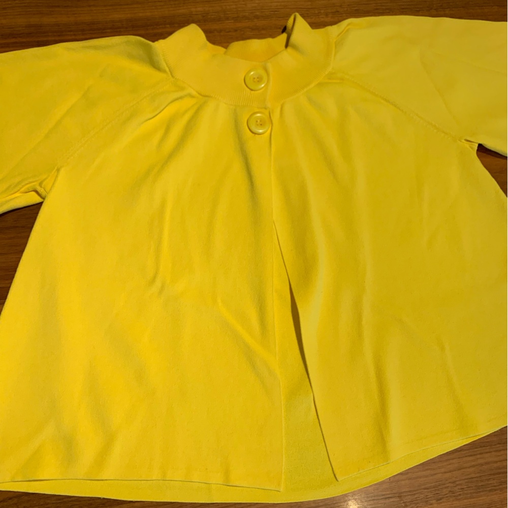 Cable and Gage babydoll cardigan, 3/4 sleeve, 2 button close, sz L, EUC, swing